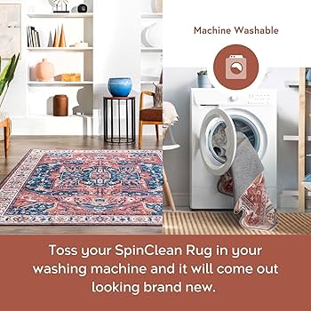 Amazon.com: nuLOOM 4' x 6' SpinClean Machine Washable Stain